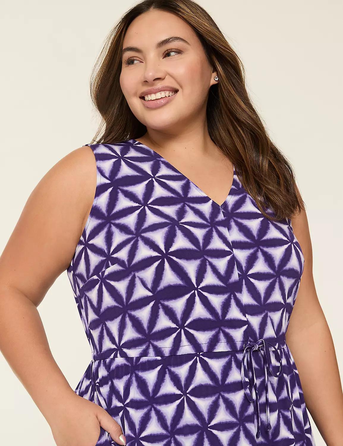 Swing Tie-Waist Jersey Maxi Dress Product Image