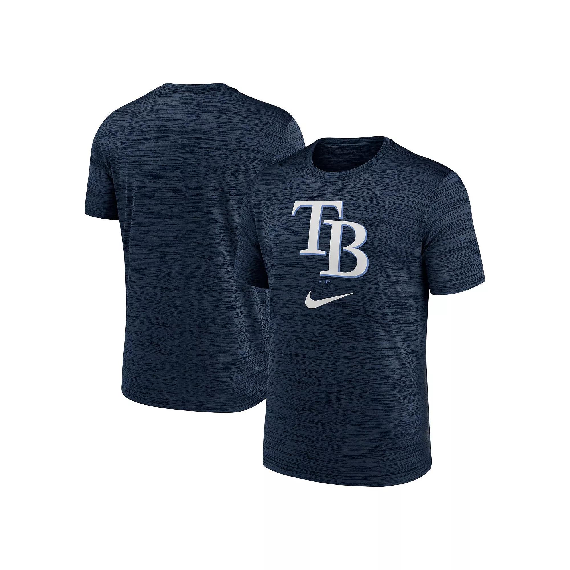 Men's Nike Navy Tampa Bay Rays Logo Velocity Performance T-Shirt,  Product Image