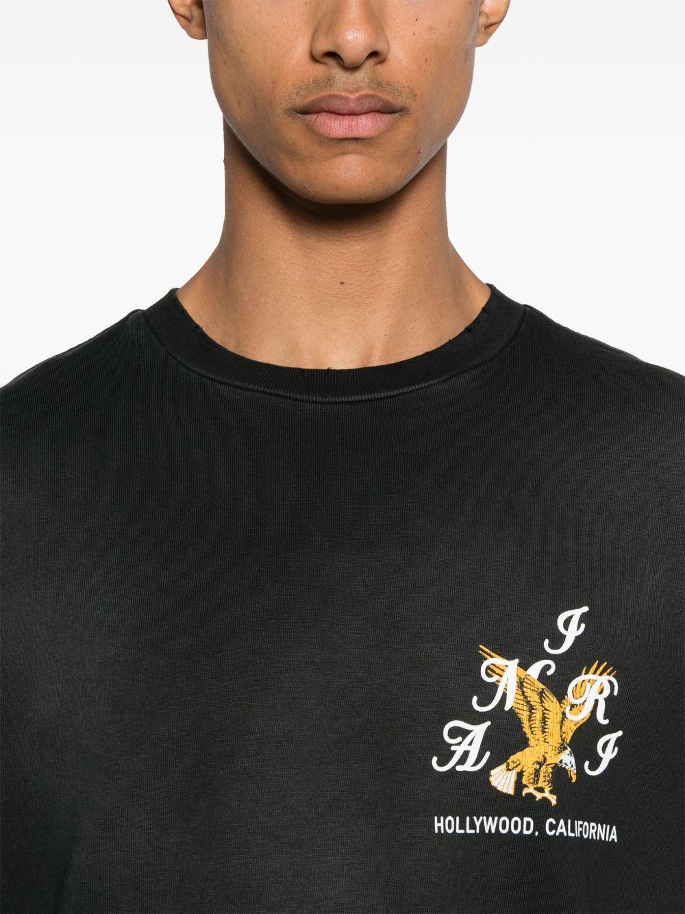 Black 'AMIRI' Eagle Oversized T-shirt Product Image