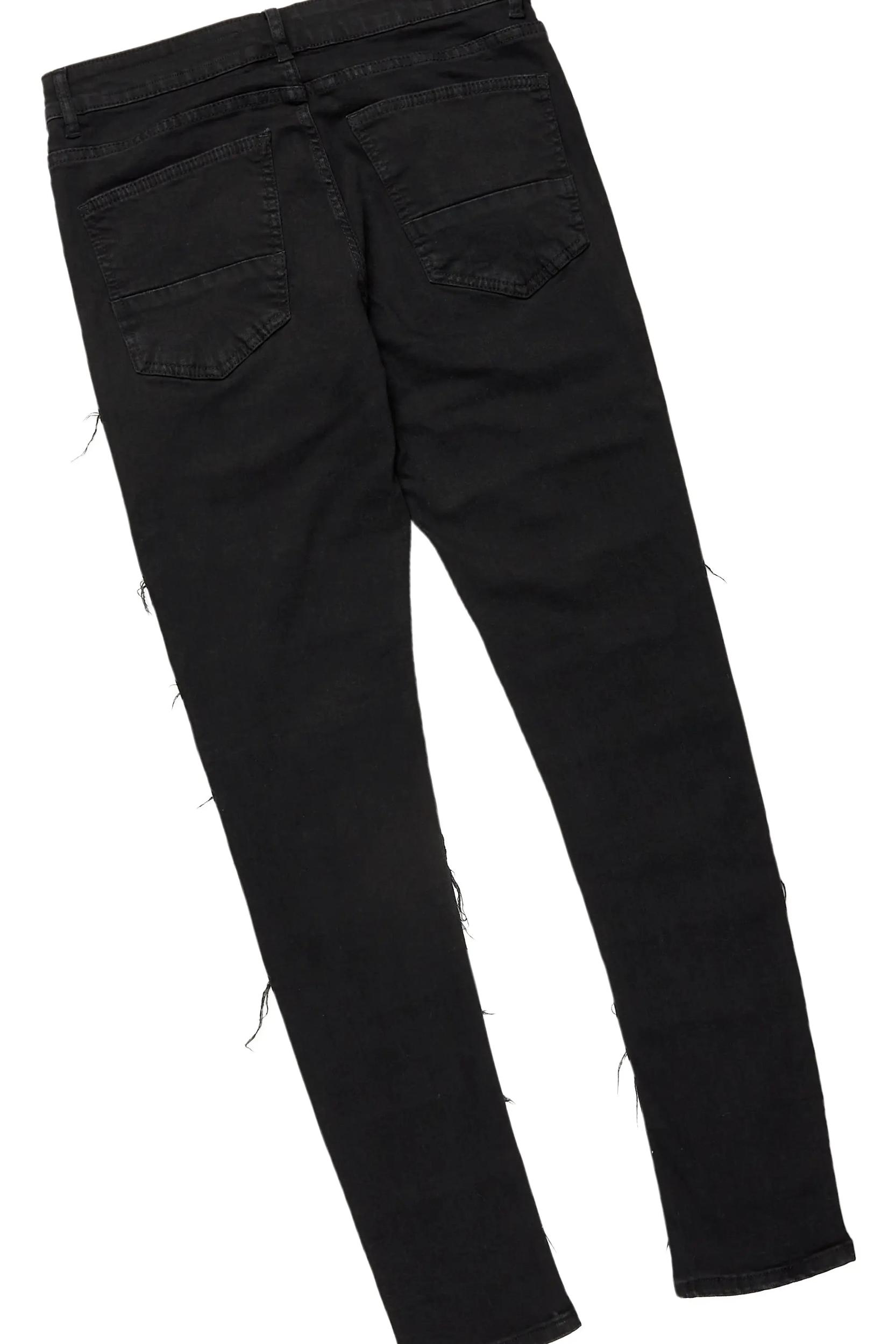 Lake White/Black T-Shirt & Waylon Frayed Slim Jean Bundle Male Product Image