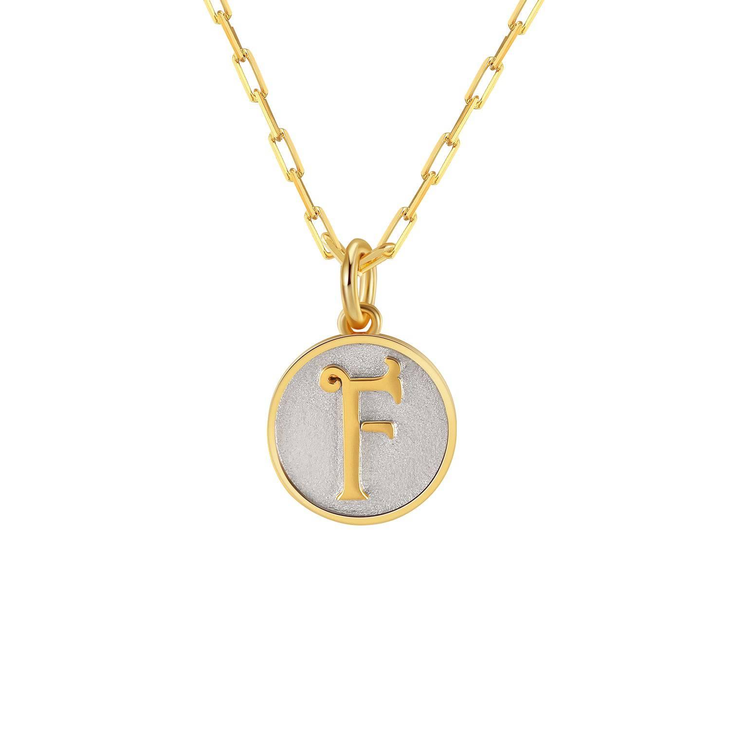 Saints Dainty Fancy Initial Pendant Necklace A-Z Product Image