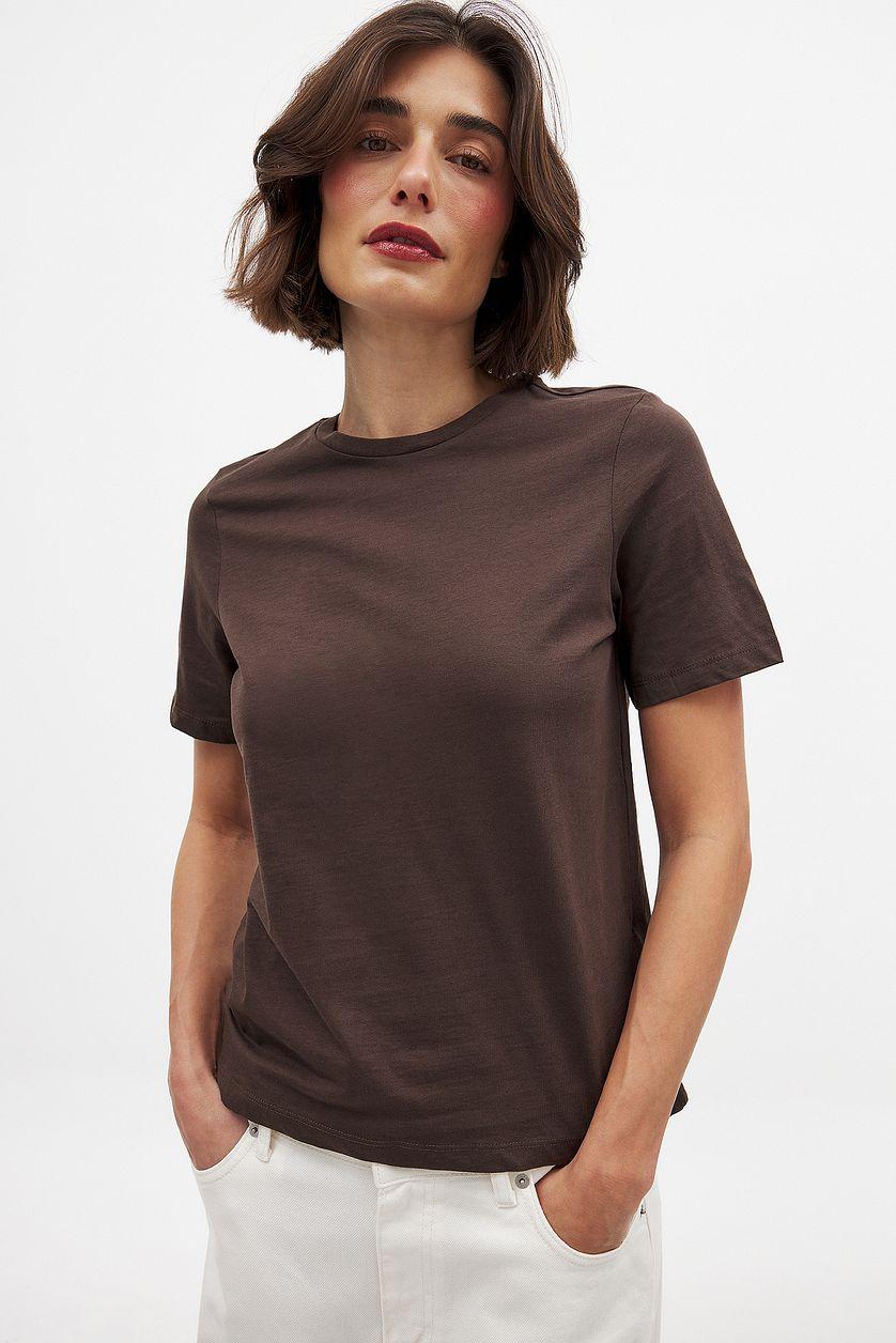 Round Neck Cotton T-Shirt Product Image