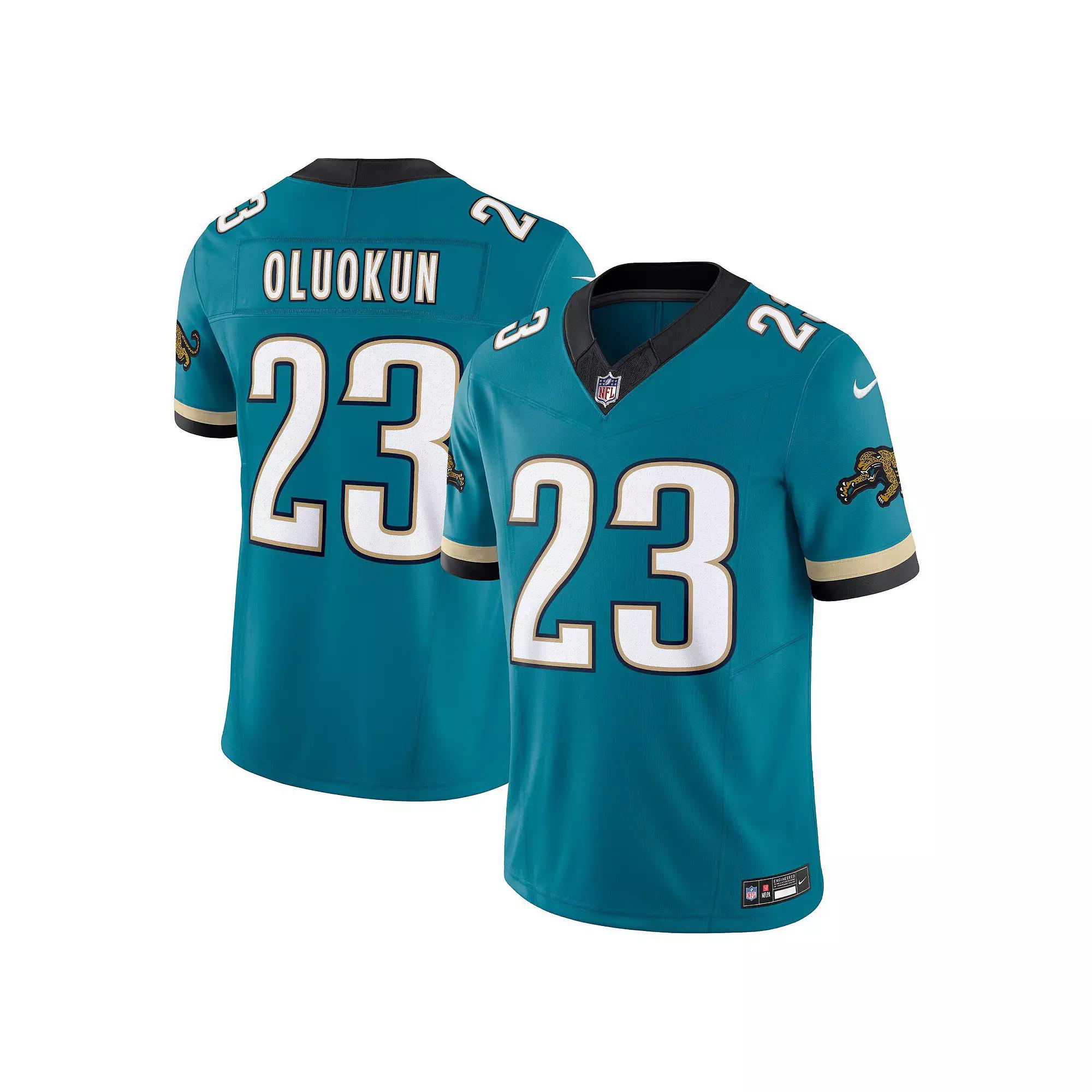 Men's Nike Foye Oluokun Teal Jacksonville Jaguars Prowler Throwback Vapor F.U.S.E. Limited Jersey,  Product Image