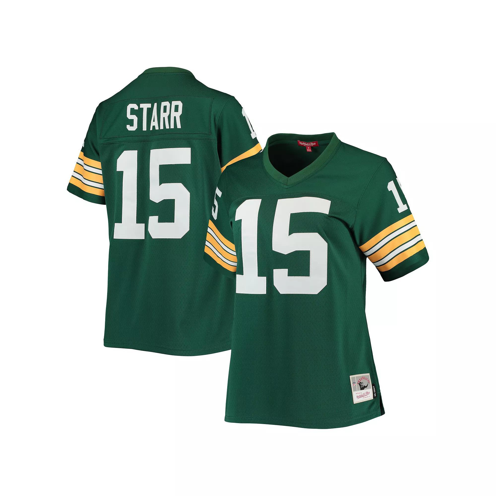 Women's Mitchell & Ness Bart Starr Green Green Bay Packers Legacy Replica Player Jersey, Size: 2XL Product Image