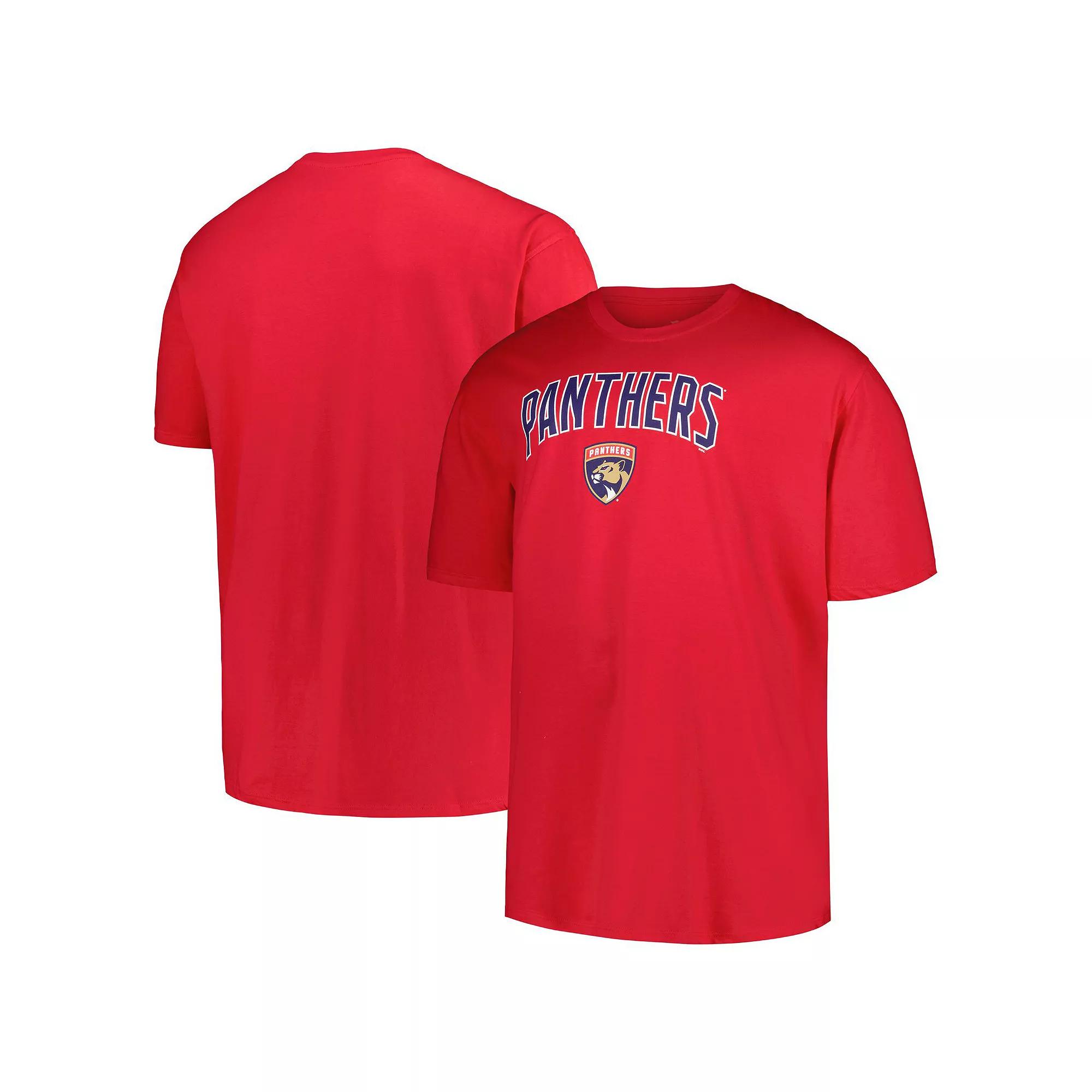 Men's Profile Red Florida Panthers Big & Tall Arch Over Logo T-Shirt,  Product Image