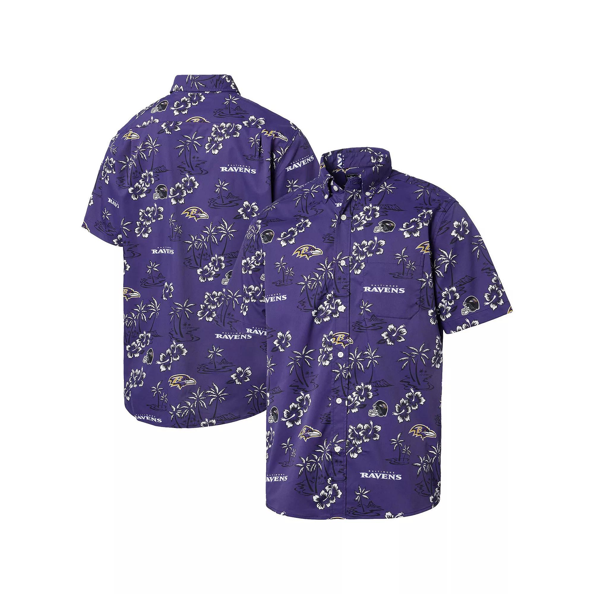 Men's Reyn Spooner Purple Baltimore Ravens Kekai Button-Up Shirt,  Product Image