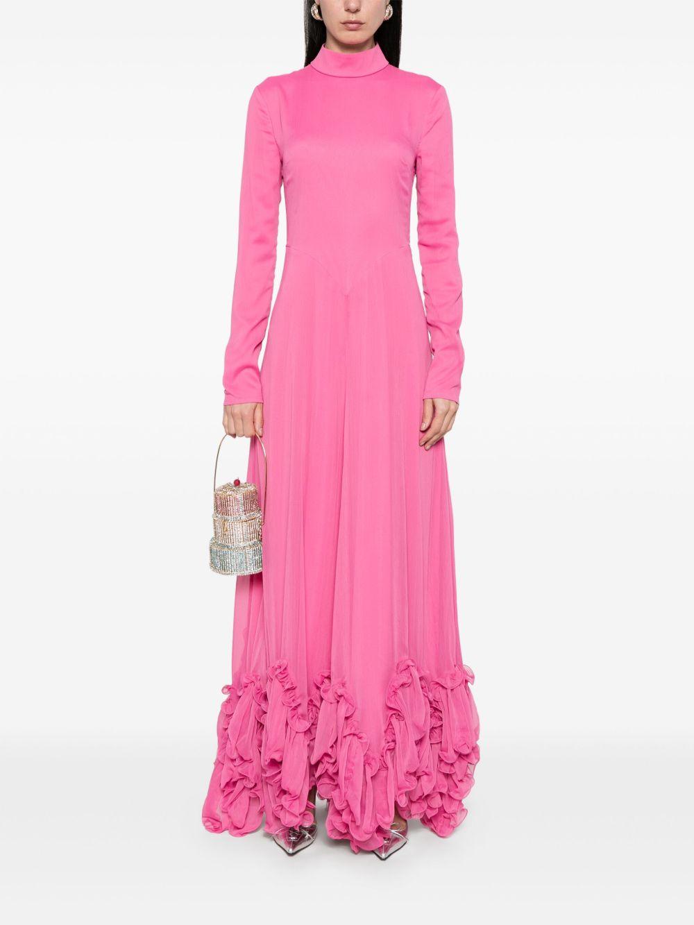 ruffles chiffon maxi dress Product Image