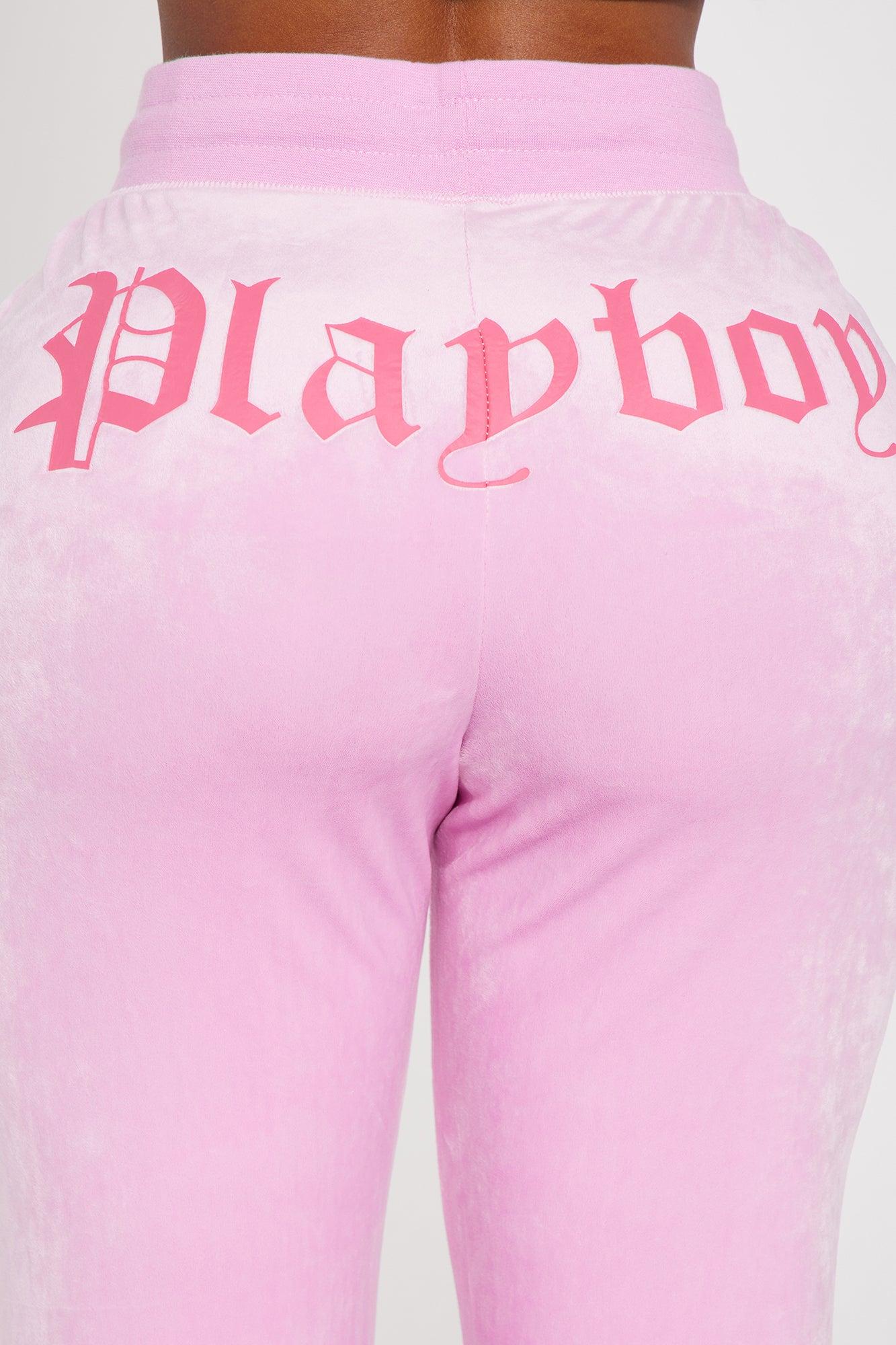 Velour Playboy Pant - Pink Product Image