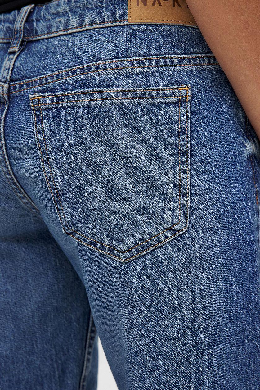 Straight Low Waist Bow Detail Jeans Product Image