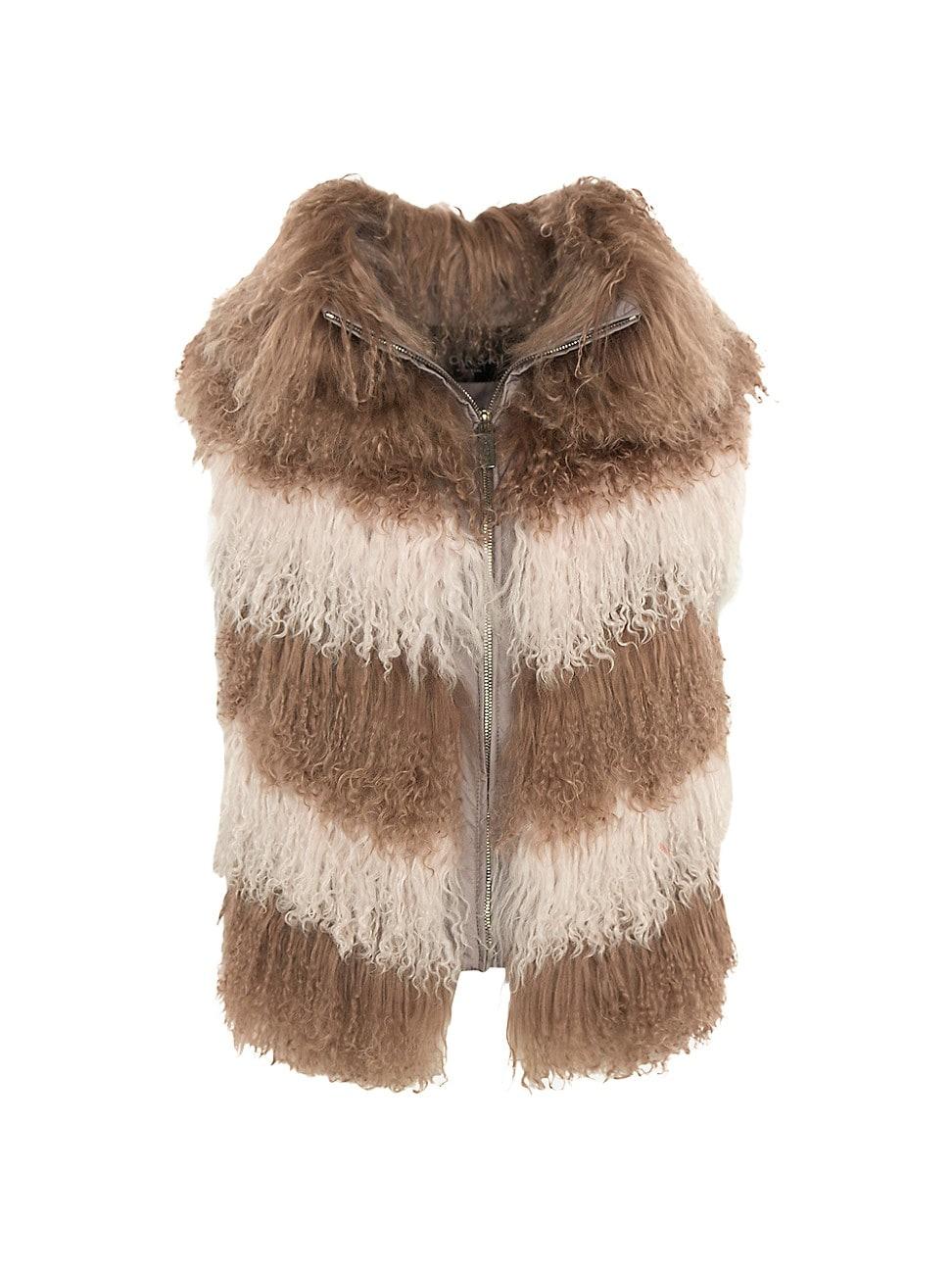 Womens Mongolian Lamb Vest Product Image