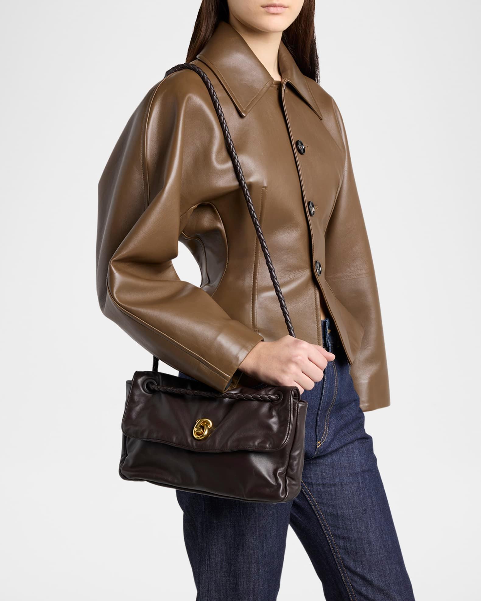 Knot Flap Leather Shoulder Bag Product Image