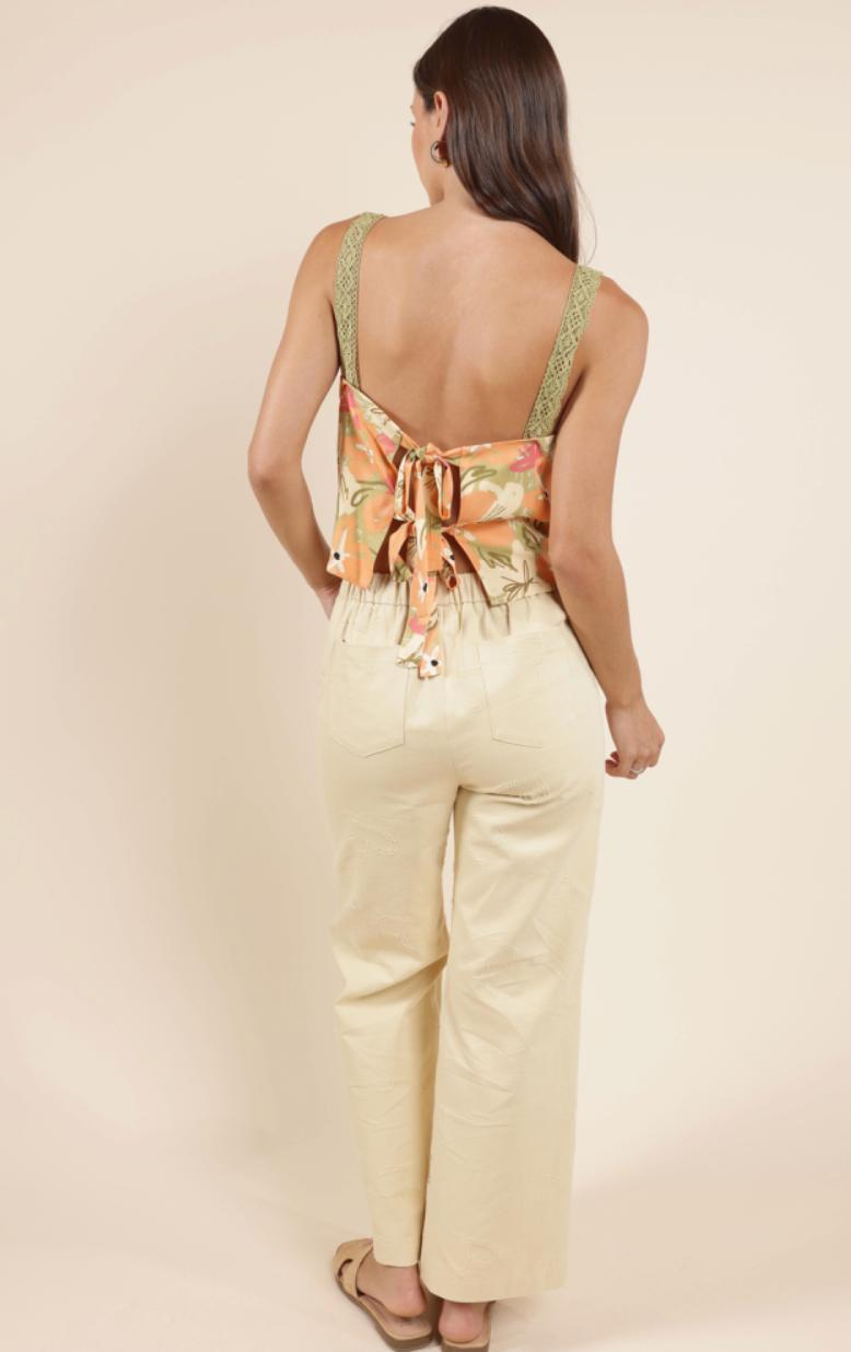 Lacey Back Tied Top Product Image