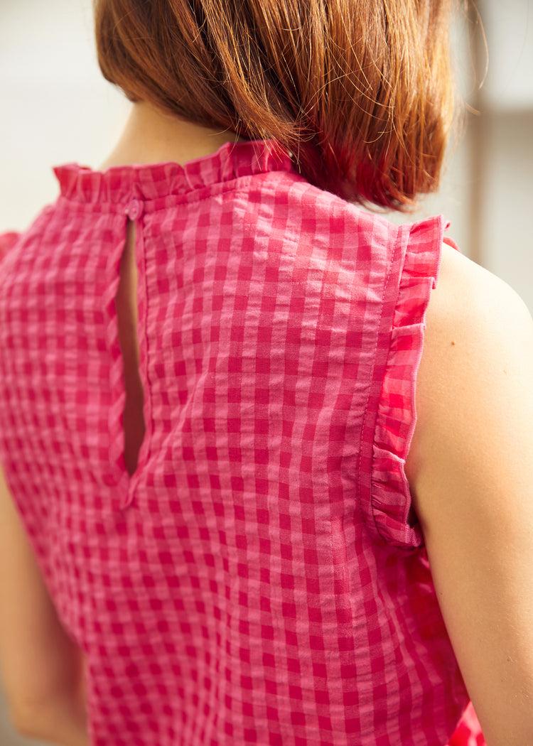 Raspberry Ruffle Blouse Product Image