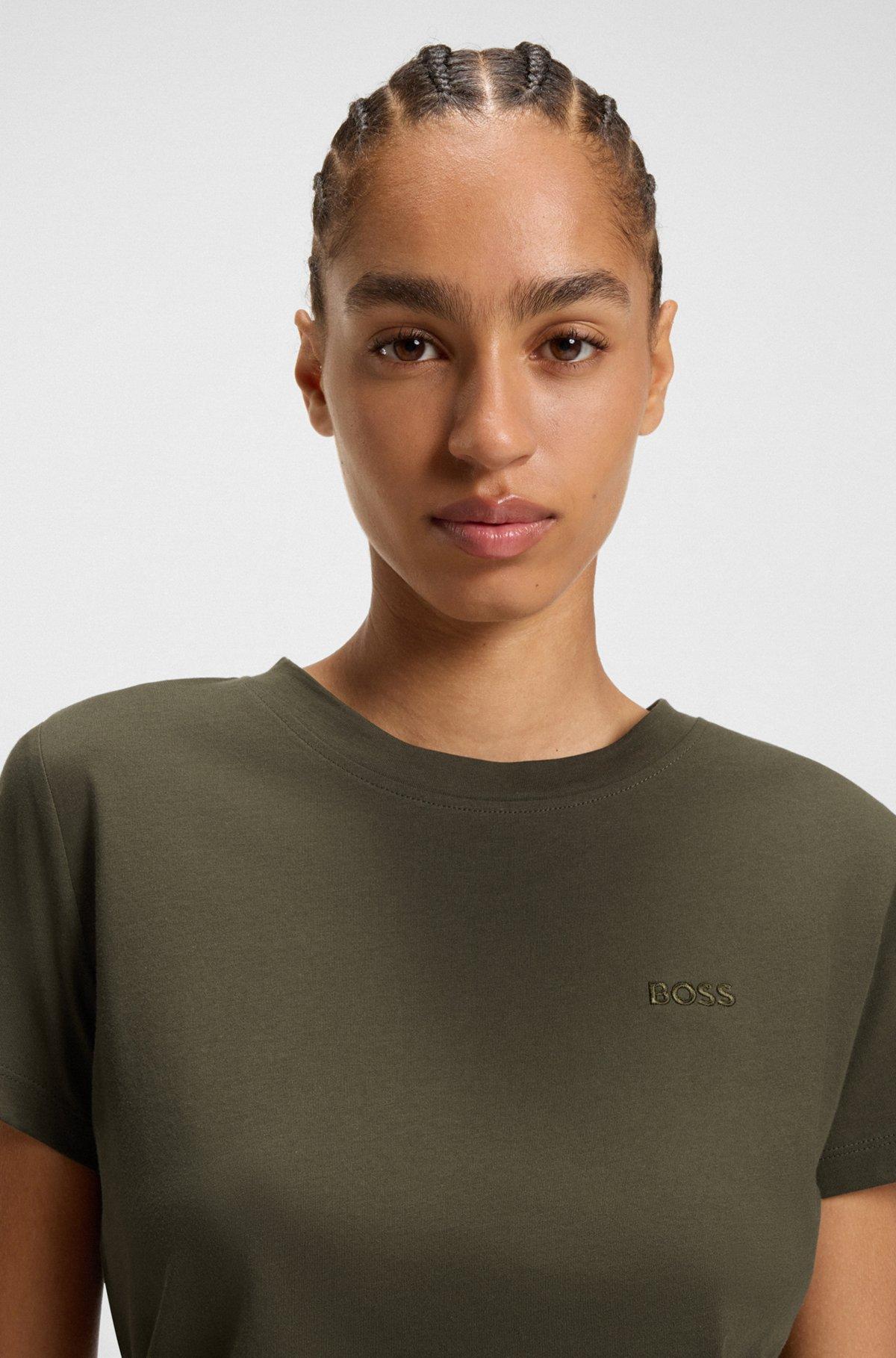 Cotton-jersey T-shirt with logo detail Product Image