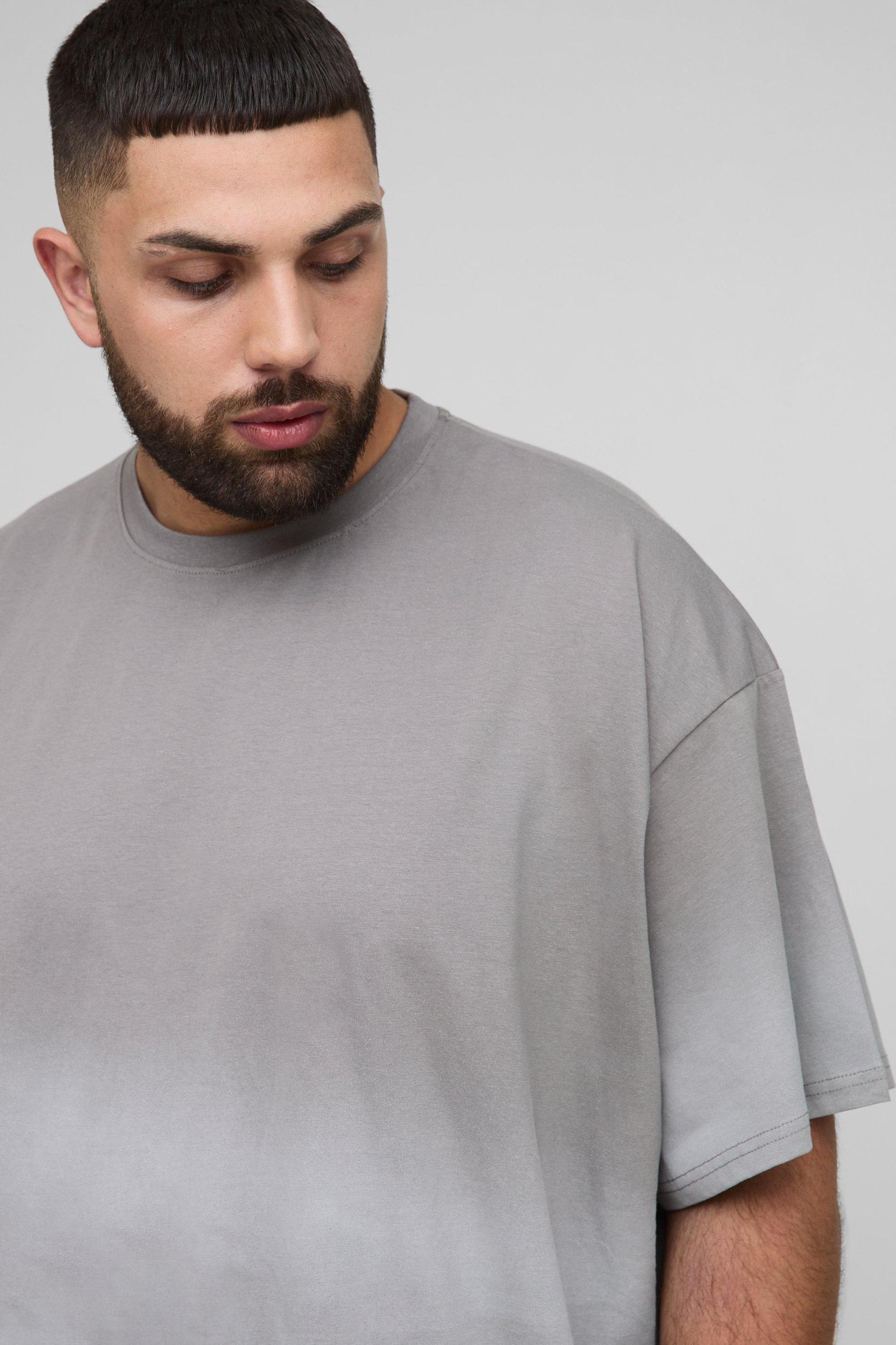 Plus Oversized Spray Wash T-shirt | boohooMAN USA Product Image