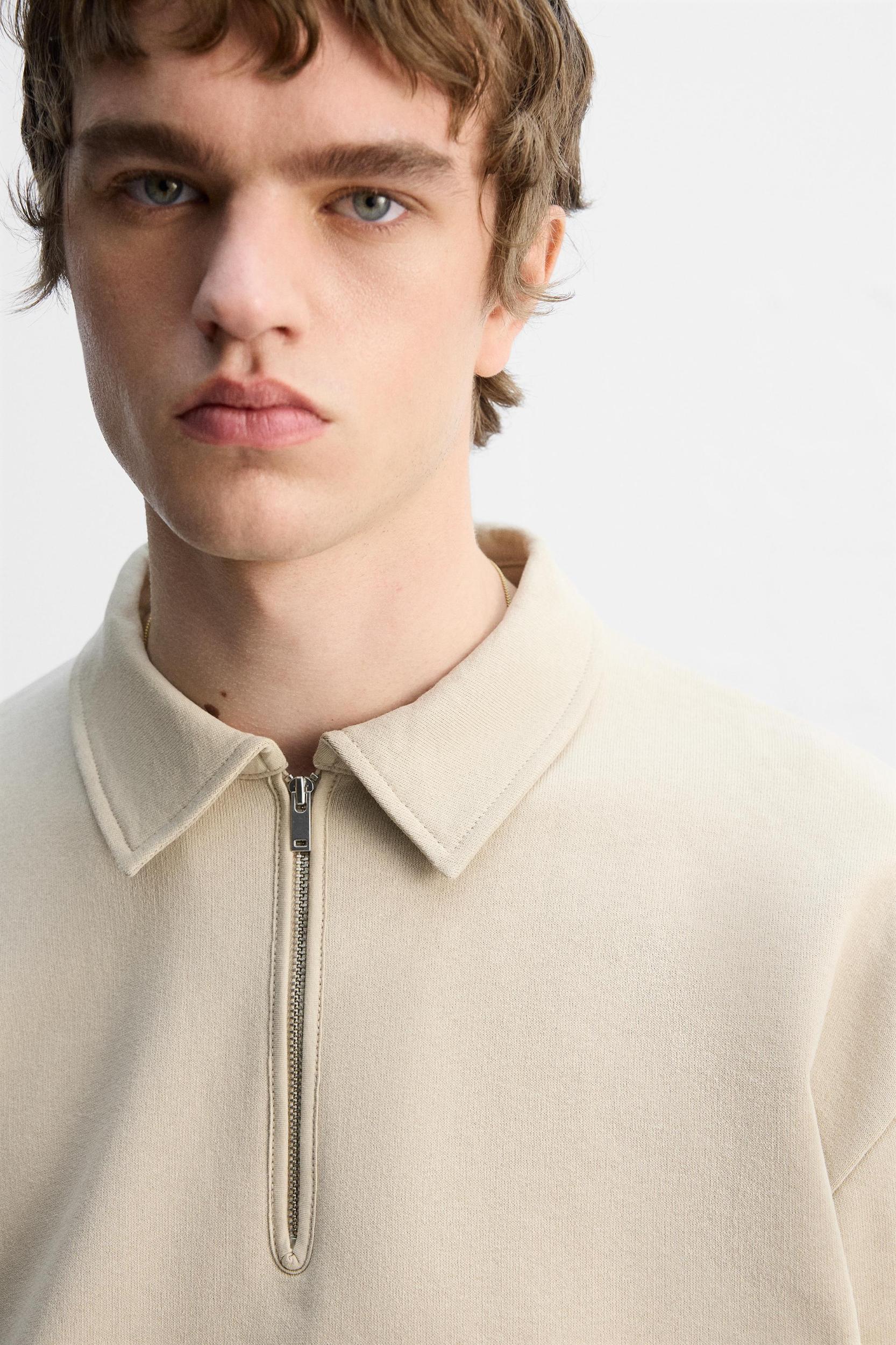 ZIP POLO SWEATSHIRT Product Image