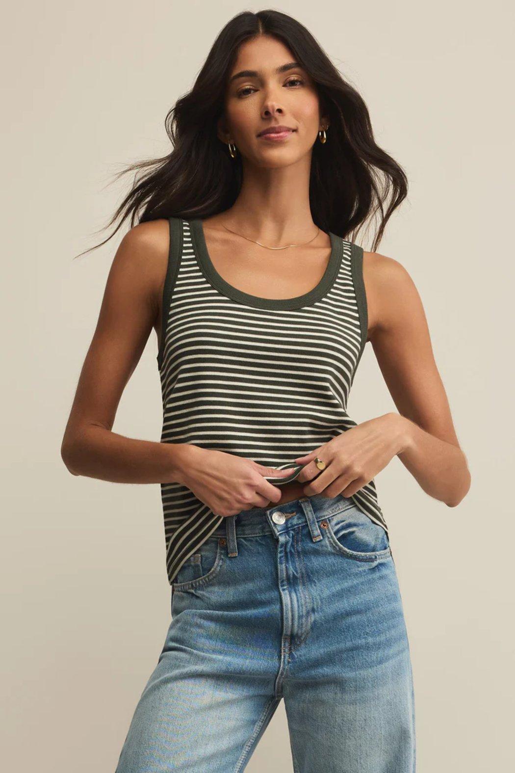 Elin Stripe Rib Tank Product Image