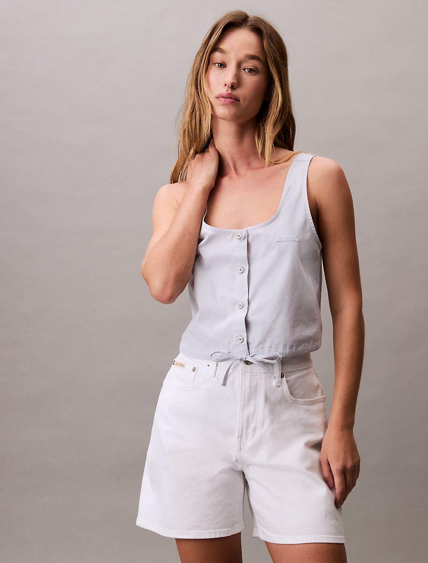 Poplin Button-Down Top Product Image