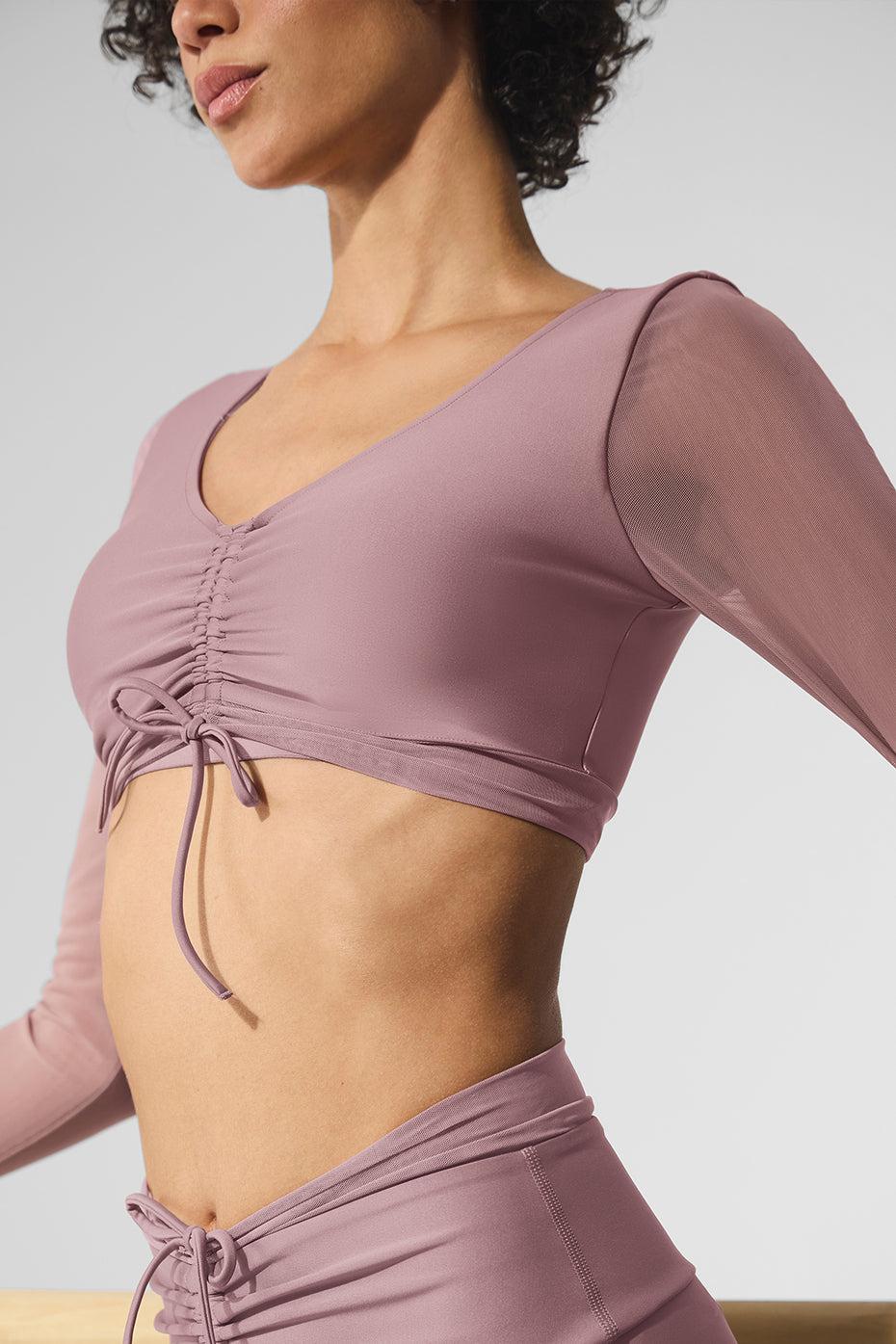 Airlift Mesh Divine Long Sleeve Bra - Smoky Quartz Product Image