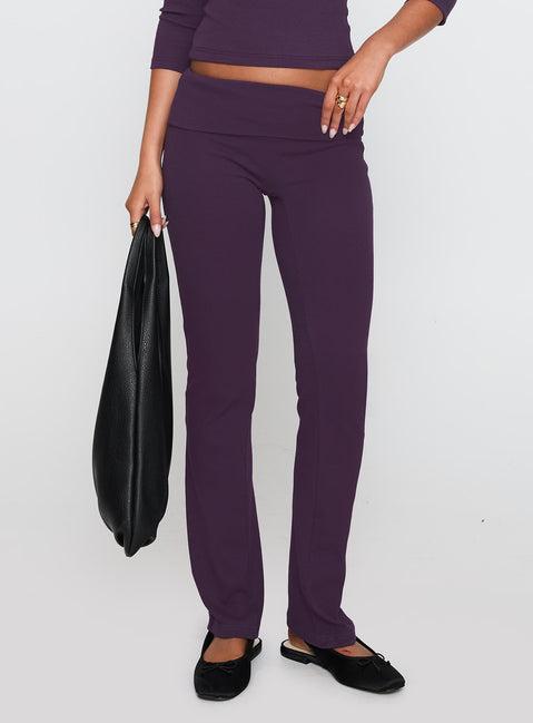 Truth Be Told Straight Leg Pant Purple Product Image