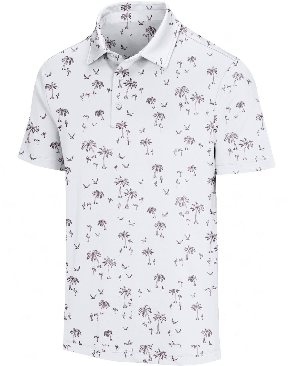 Three Sixty Six Men’s Print Golf Polos Male Product Image