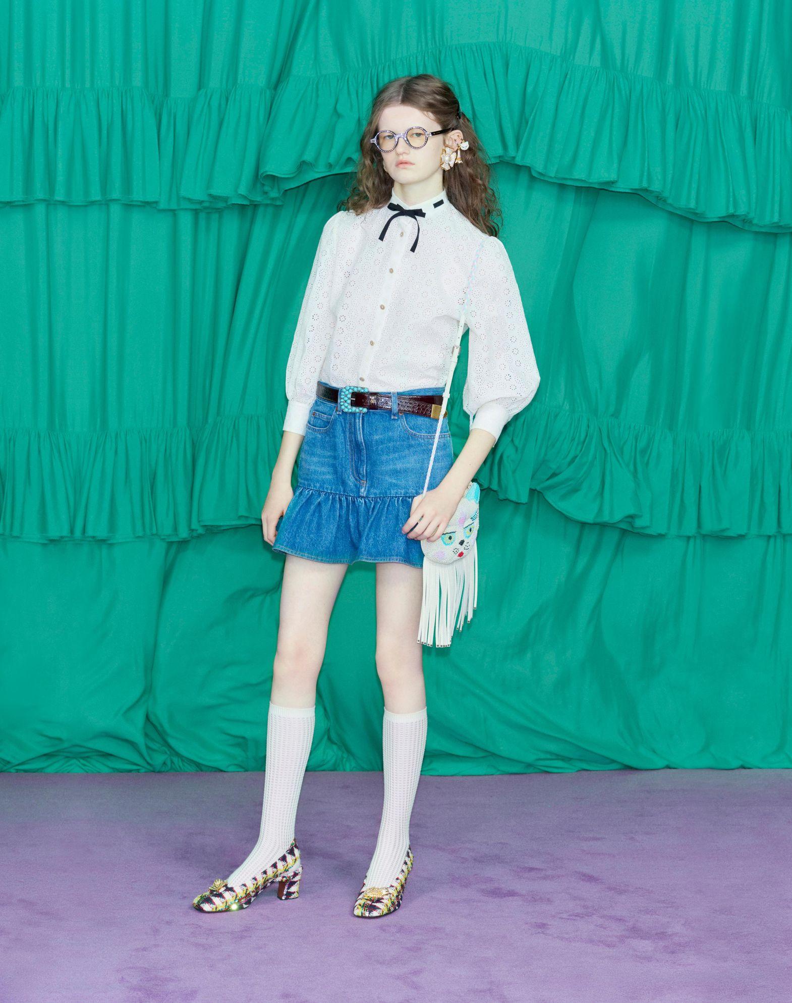 Denim Mini Skirt  Product Image