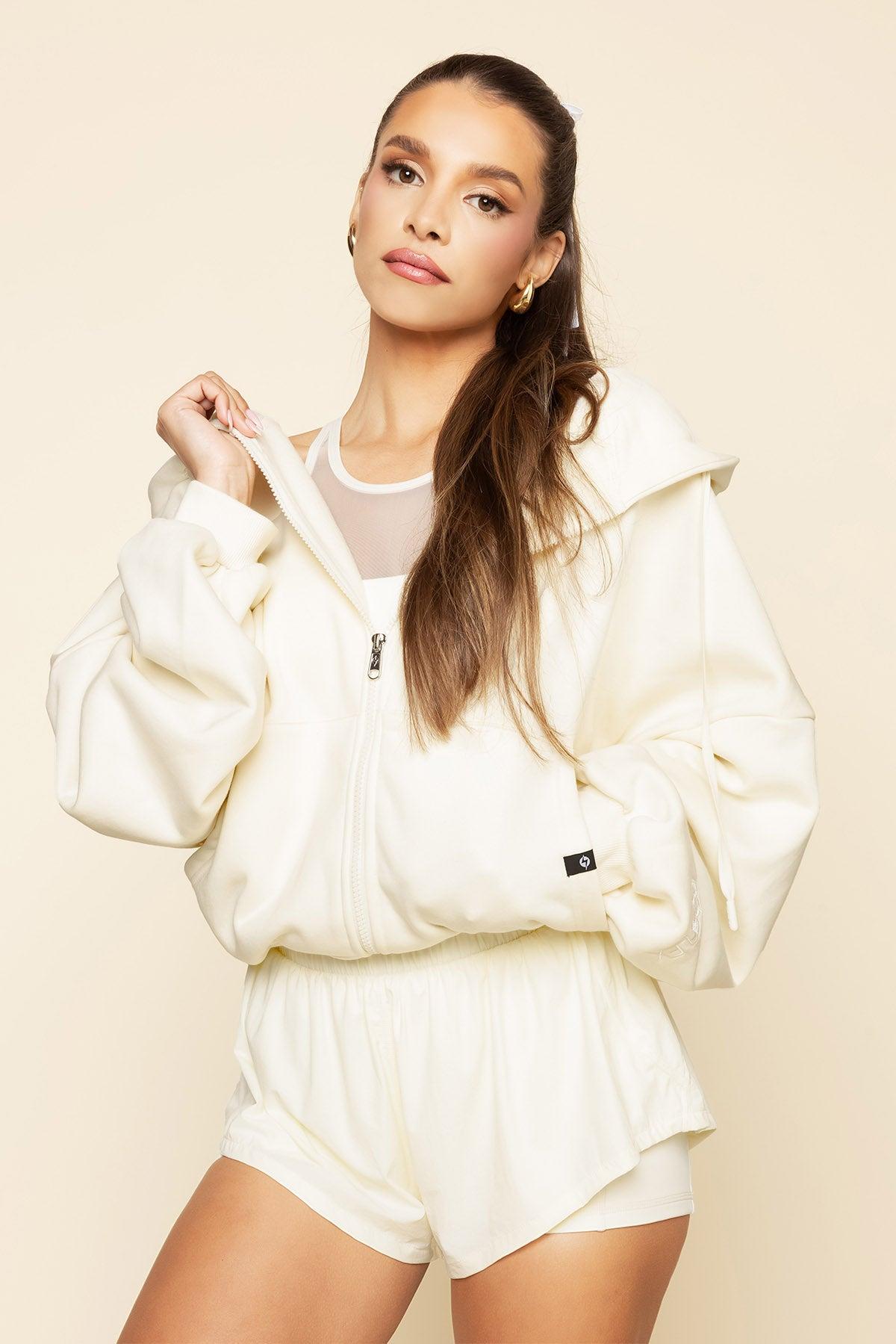 Zip Cloud Hoodie - Ivory Product Image