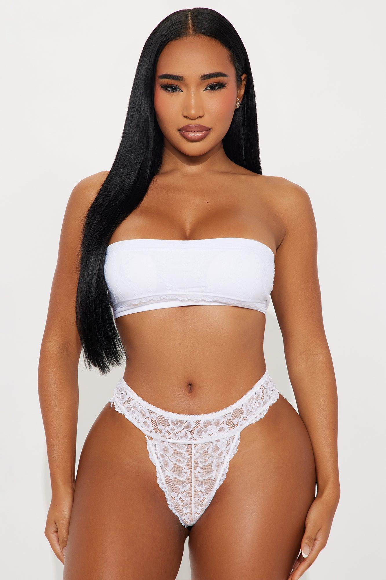 Eyelet Cutie Seamless Bandeau - White Female Product Image