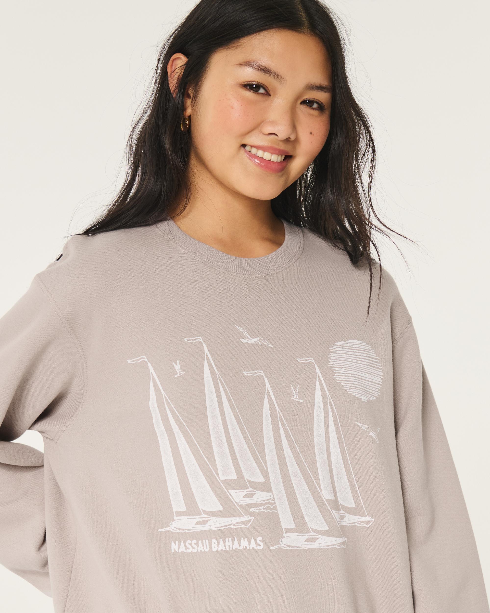 Easy Nassau Bahamas Graphic Crew Sweatshirt Product Image