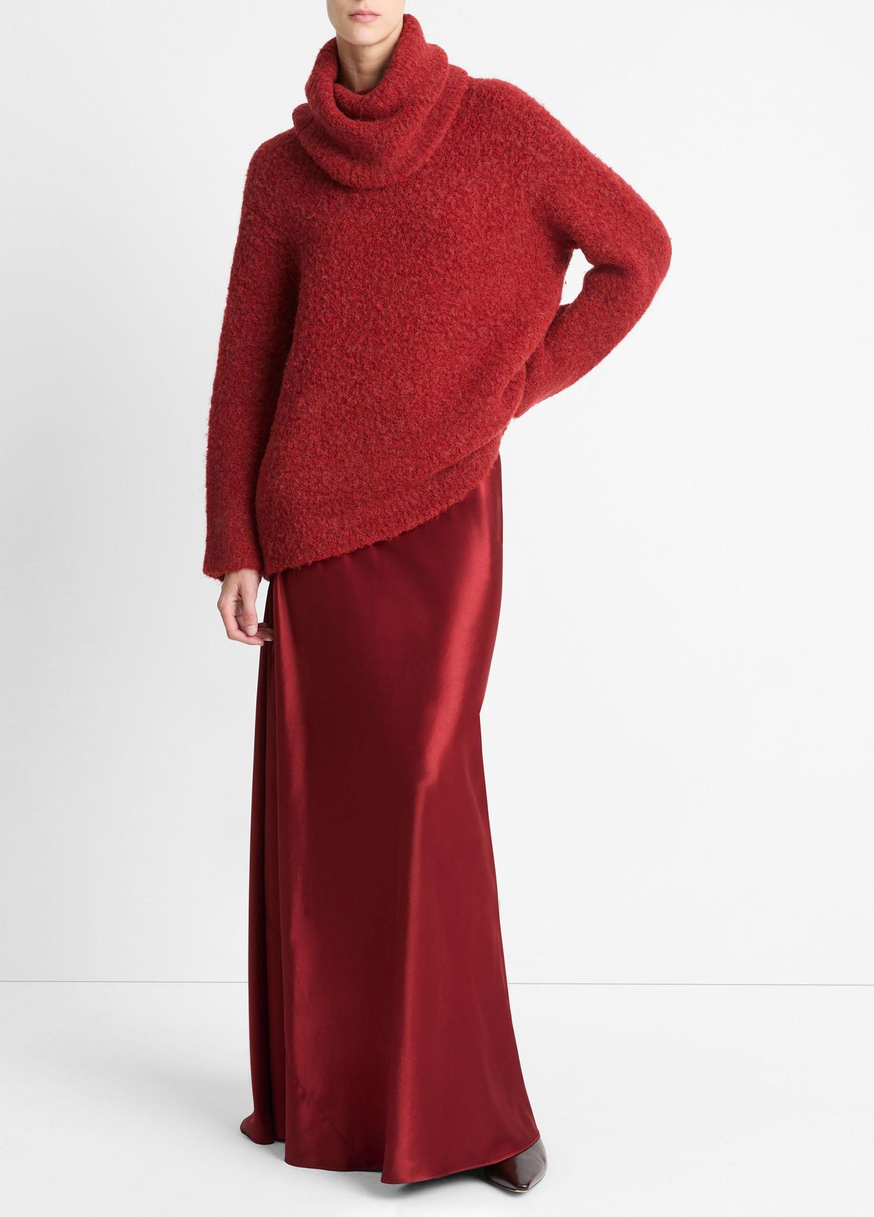 Italian Bouclé Turtleneck Tunic Sweater Product Image