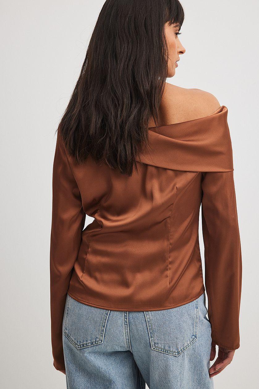 Draped One Shoulder Shirt Product Image