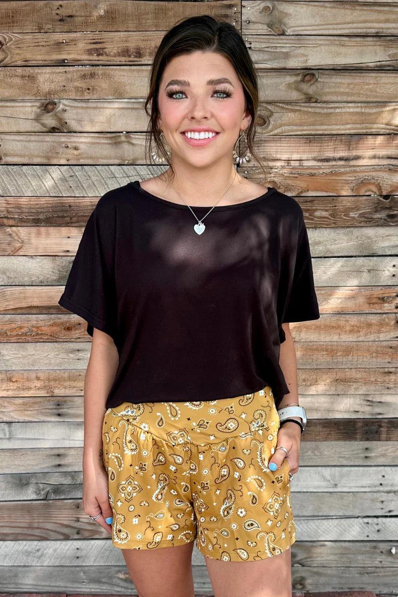 Sterling Kreek Bandana Babe Yellow Shorts Product Image