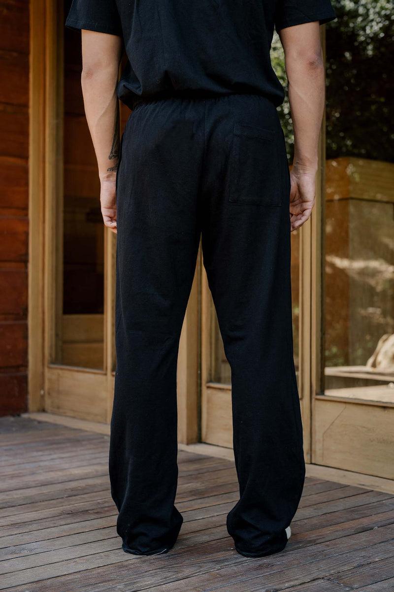 Women's Organic Straight Leg Lounge Pants in Black Product Image