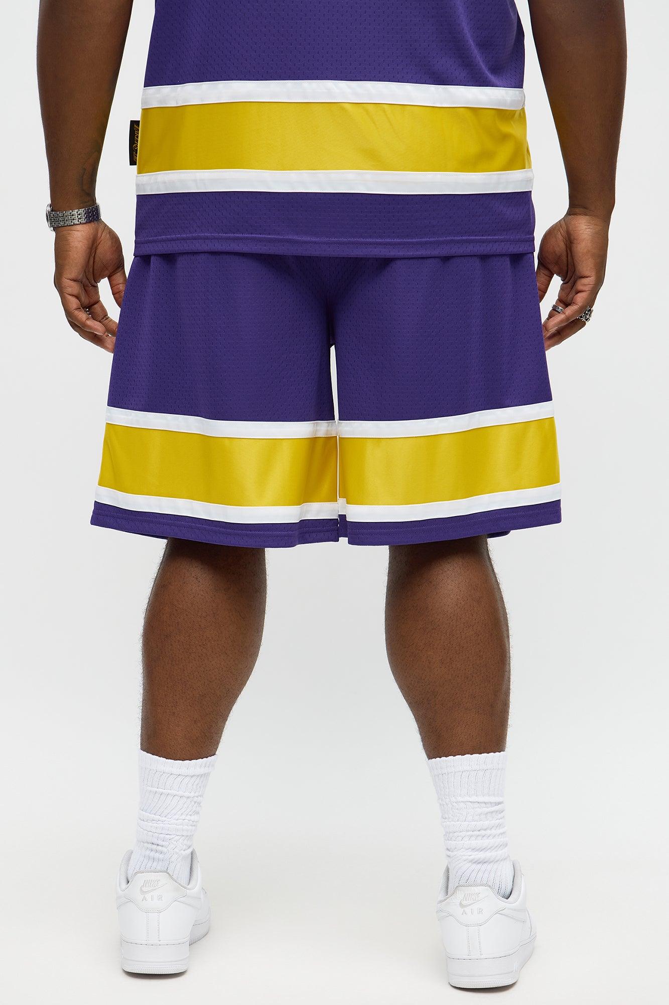 Lakers Believe The Hype Relaxed Shorts - Purple Male Product Image