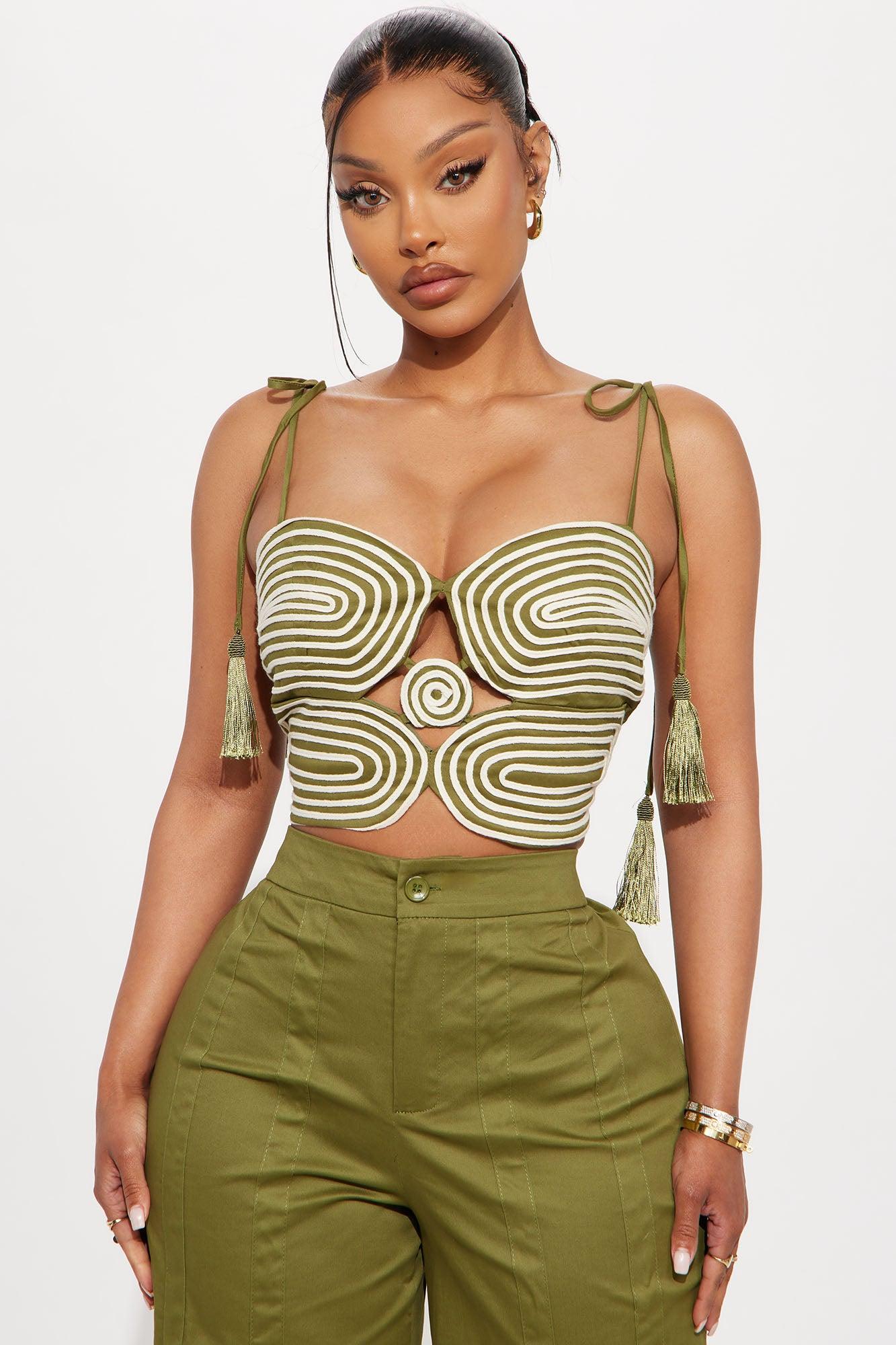 Finally Found You Embroidered Pant Set - Olive Product Image