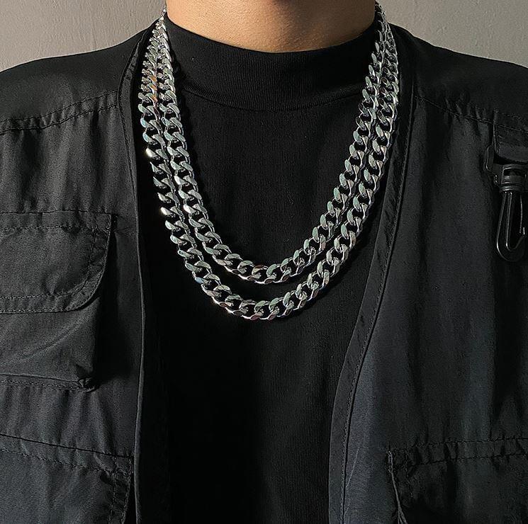 ESSENTIALS CUBAN NECKLACE & BRACELET Product Image