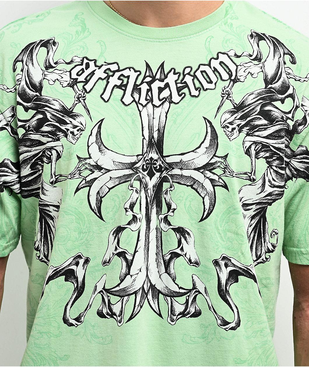 Affliction Jump Green T-Shirt Product Image