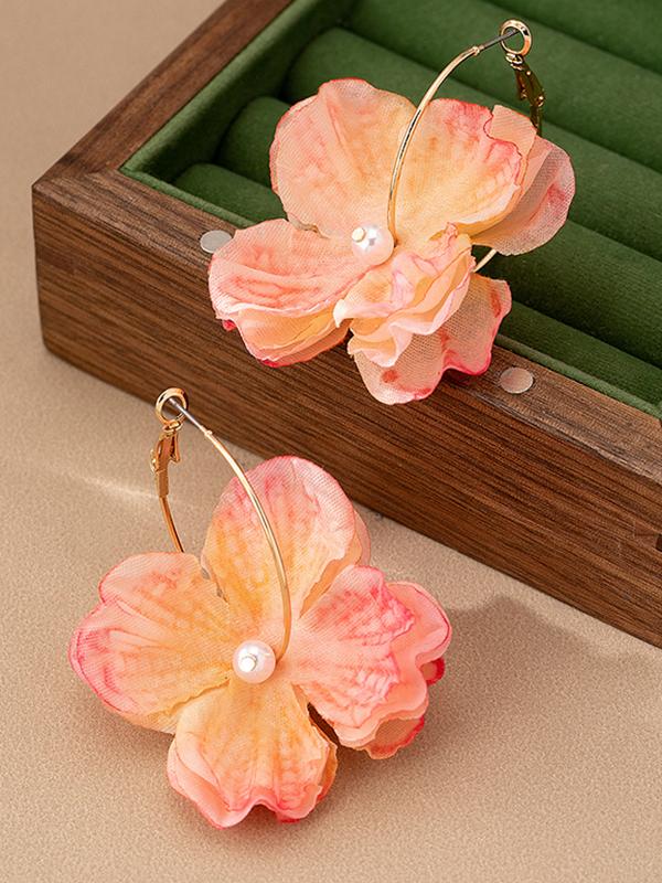Flower Shape Drop Earrings Product Image