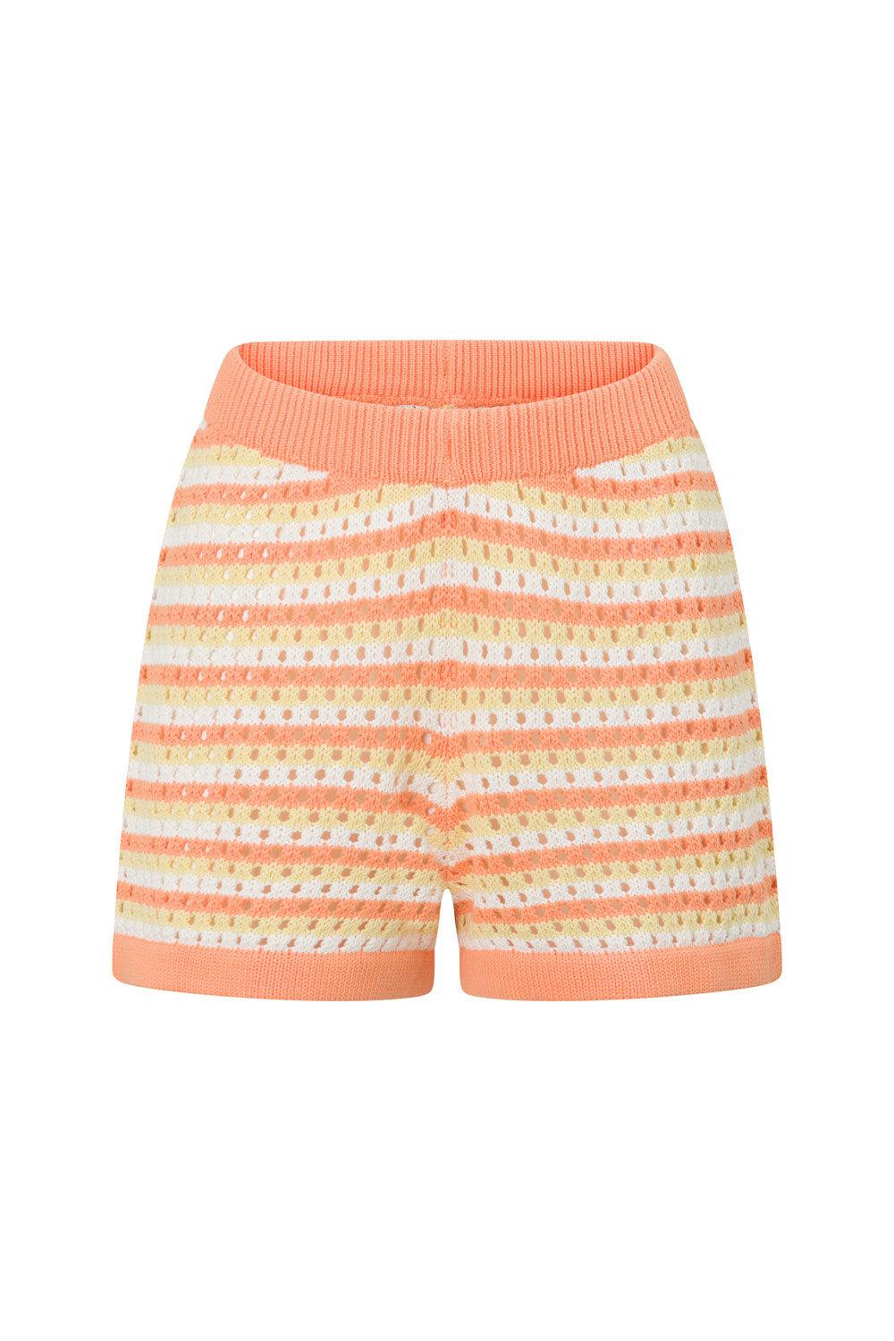 Chantel Knit Shorts - Orange Product Image