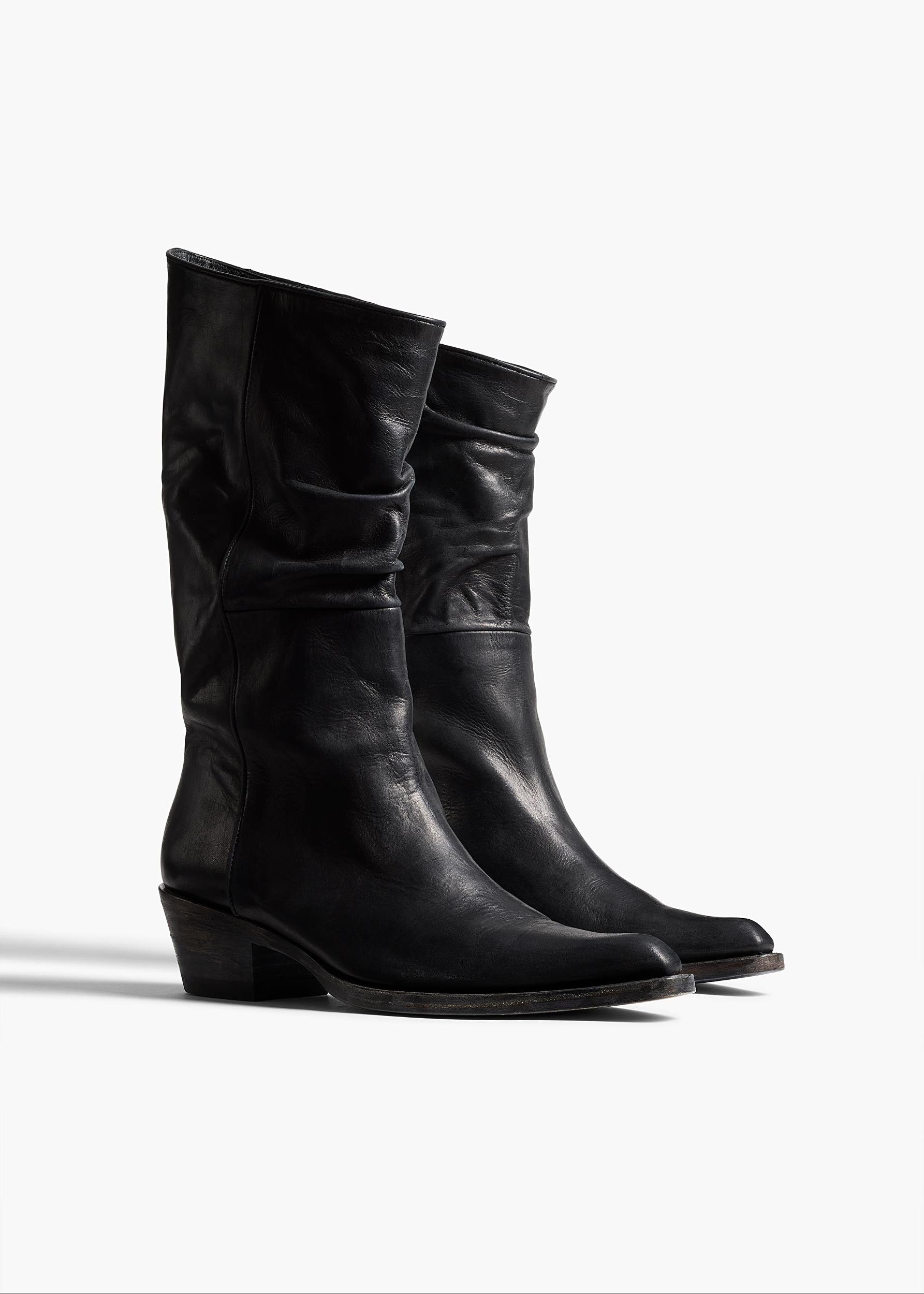 Clive Boot in Black Leather Product Image