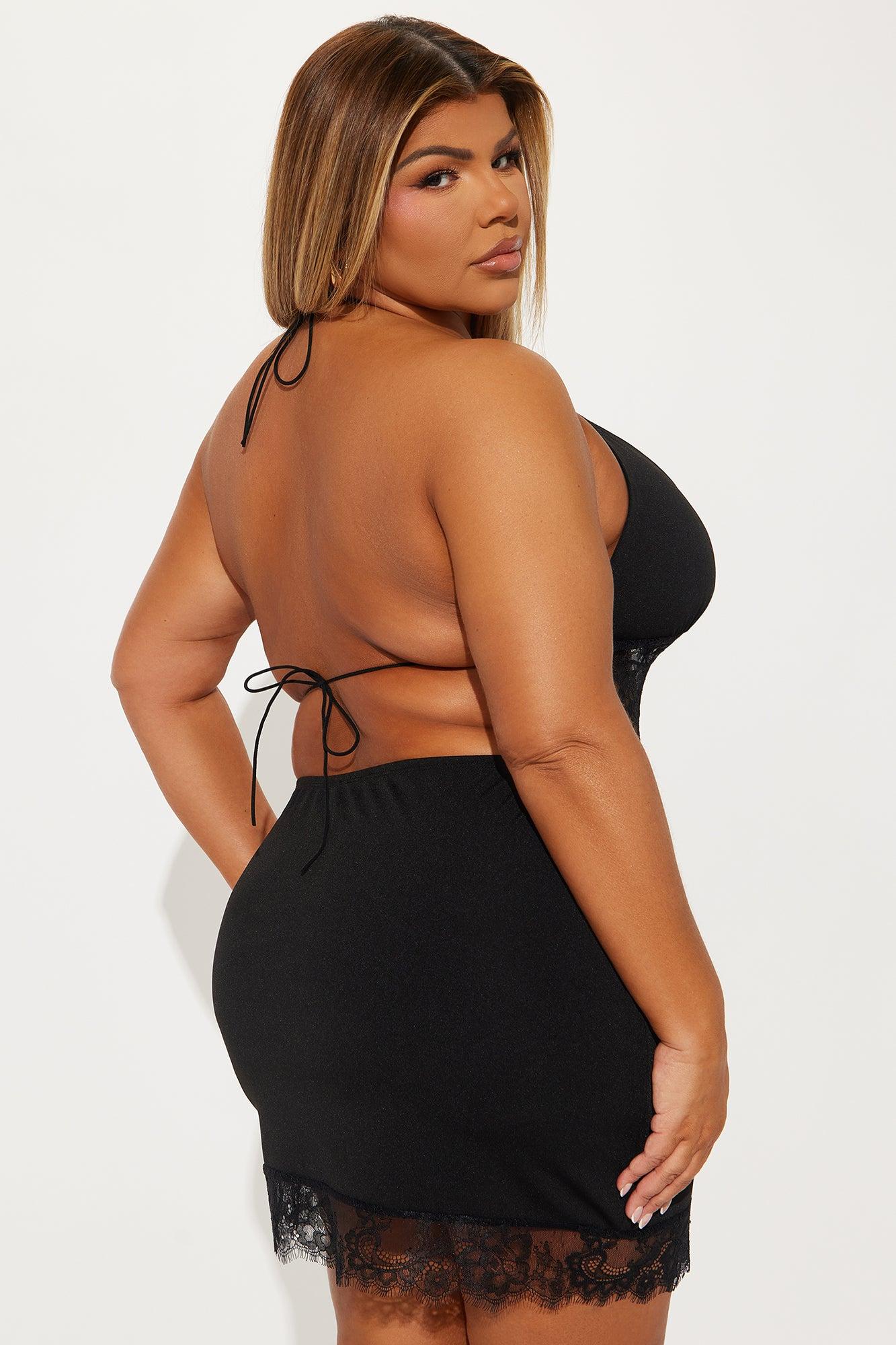 Sultry Spark Mini Skirt Set - Black Product Image