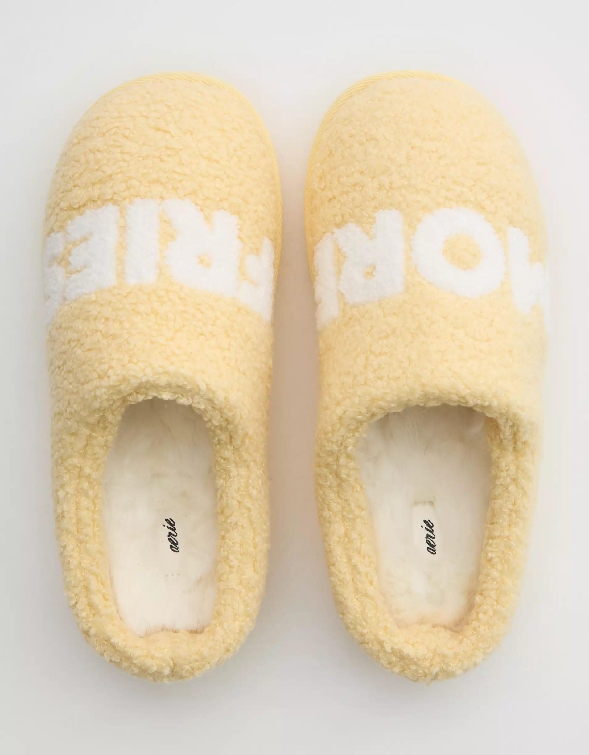 Aerie Sherpa Scuff Slippers Product Image