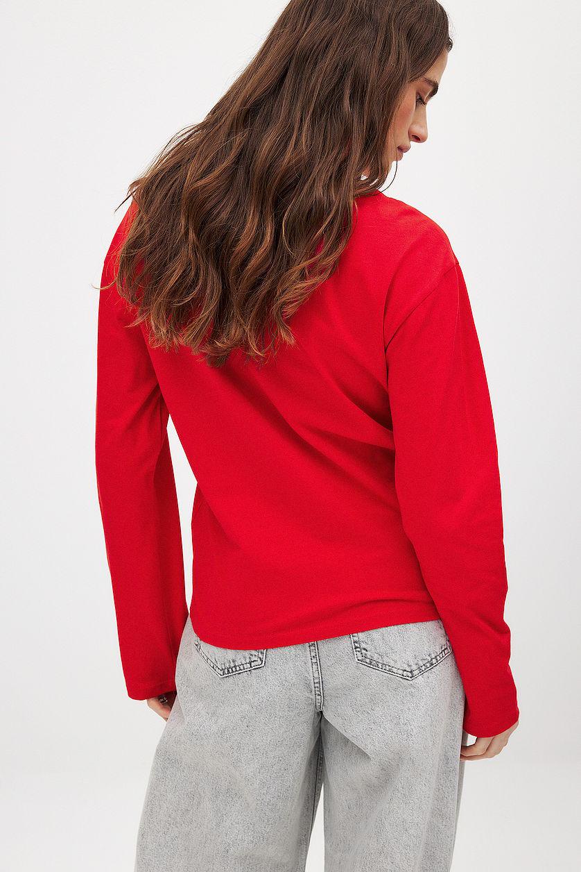 Oversized Long Sleeved Top Green Product Image