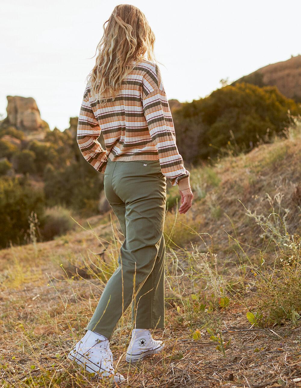 BRIXTON Capitol Womens Chino Pants - OLIVE Product Image