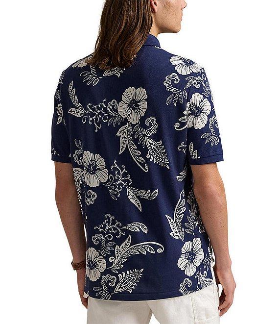 Polo Ralph Lauren Classic Fit Hibiscus Mesh Short Sleeve Polo Shirt Product Image