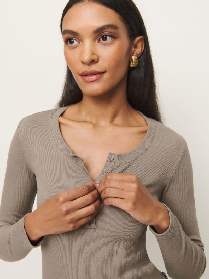 Jayden Long Sleeve Henley Tee Product Image