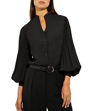 Misook Pleated Balloon Sleeve Blouse Product Image