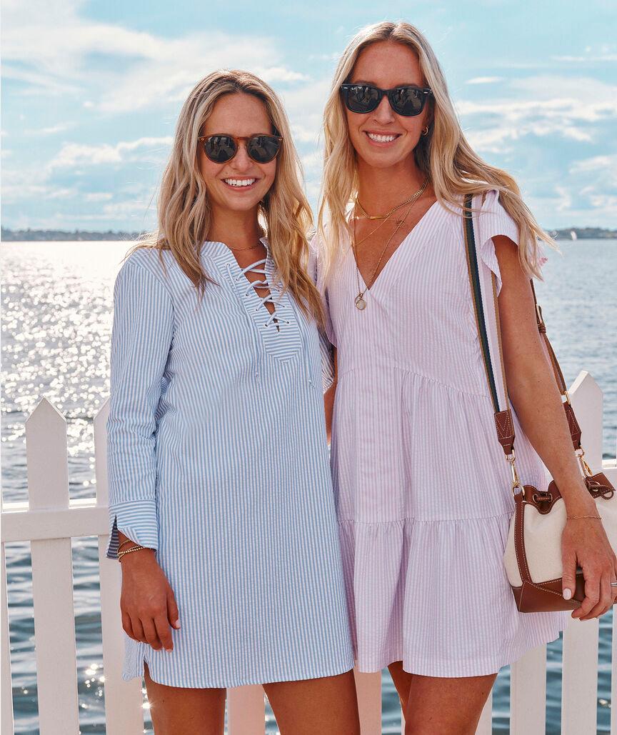 Harbor Lace-Up Dress Product Image