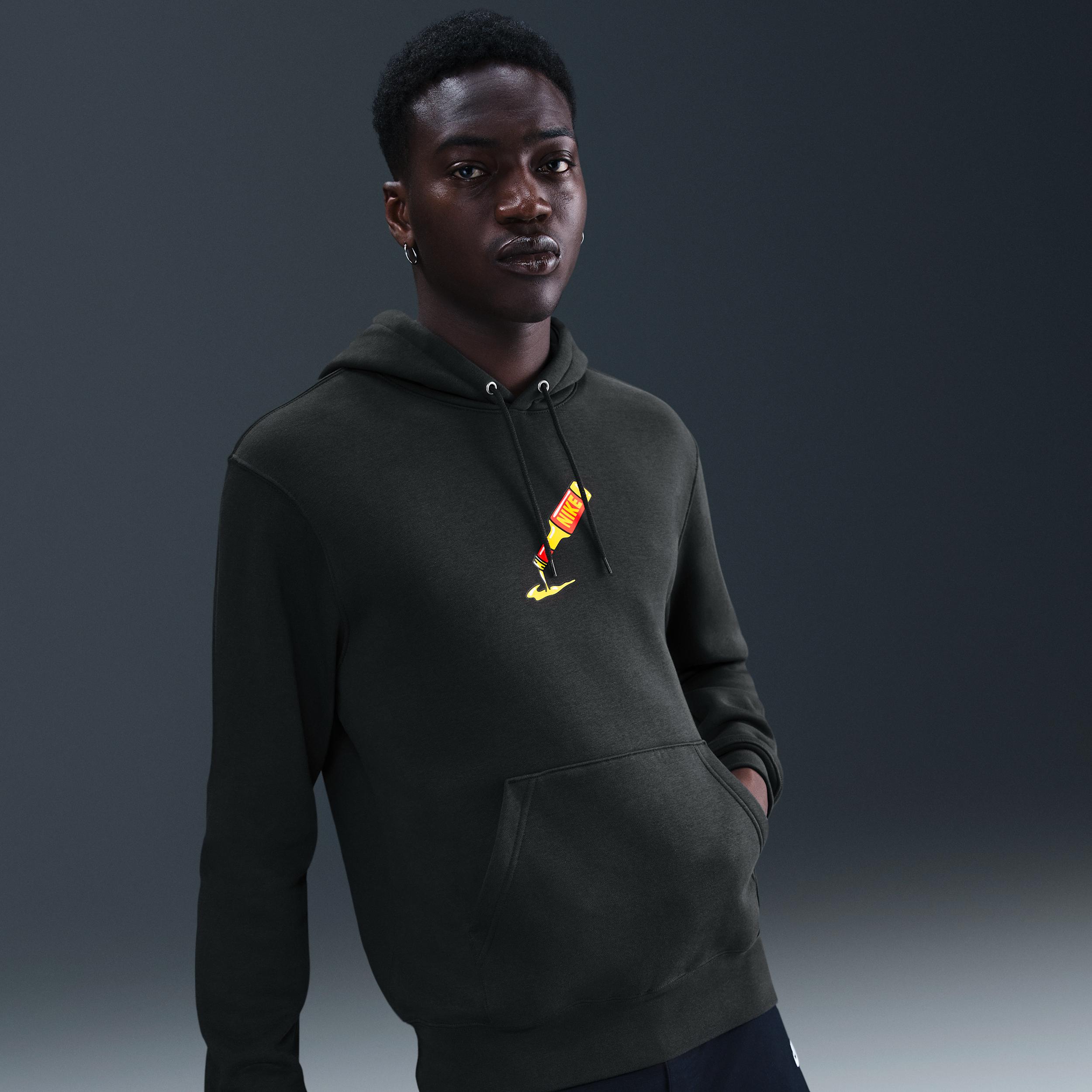 Mens Nike Sportswear Club Sole Food Pullover Fleece Hoodie | IB4144-045 Product Image