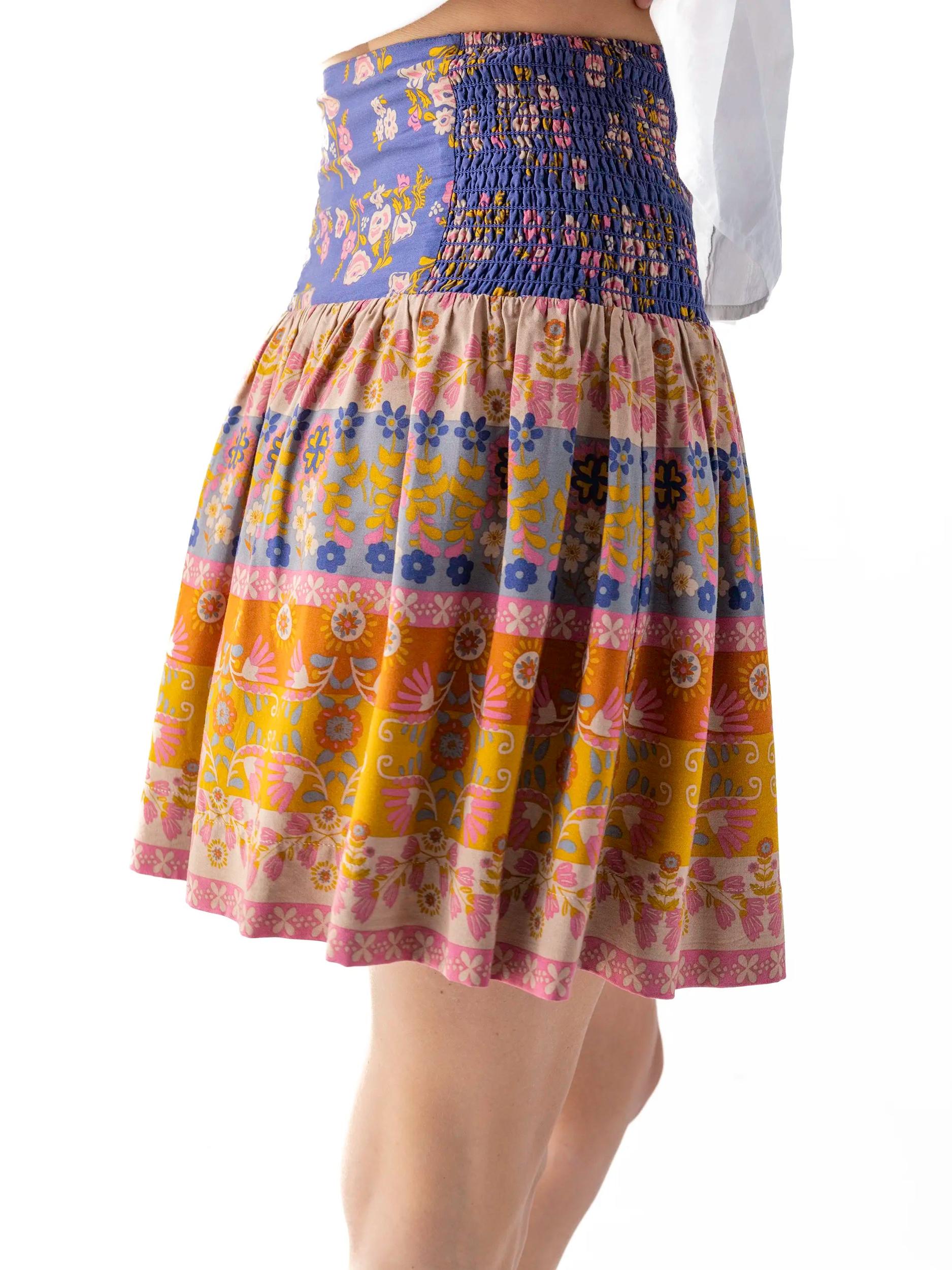 Malia Reversible Mini Skirt - Slate Floral Blooms Product Image